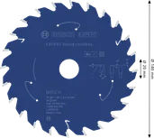 Lâmina de serra circular sem fio Bosch EXPERT Wood de 140 mm, com 24 dentes.