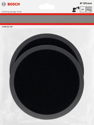 Esponja de polimento Bosch 125 mm 2 peças.