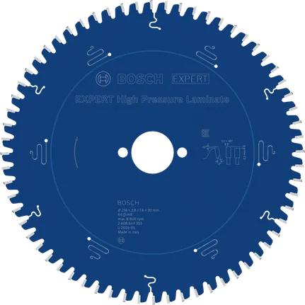 Lâmina de serra circular Bosch EXPERT para laminados de alta pressão.