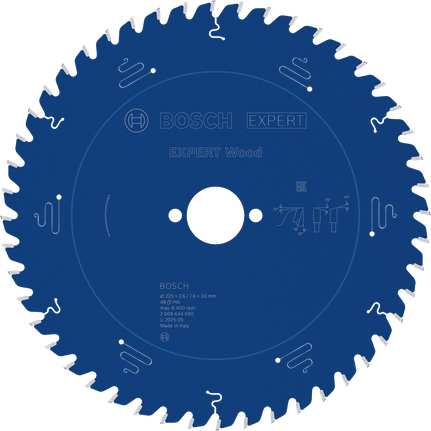 Lâmina de serra circular para madeira Bosch EXPERT 225 mm T48.