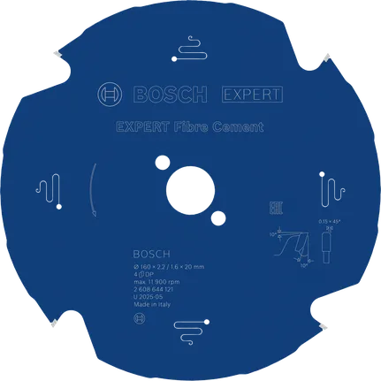 Lâmina de serra circular para fibrocimento Bosch EXPERT, 160 mm.