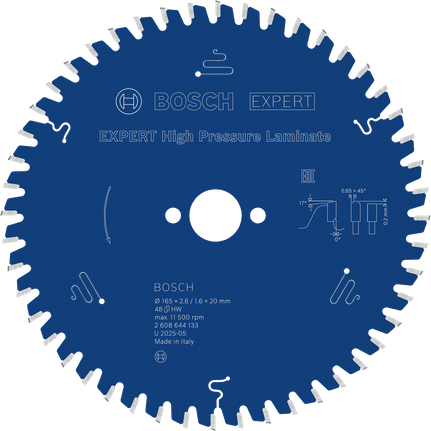 Lâmina de serra circular para laminados de alta pressão Bosch EXPERT.