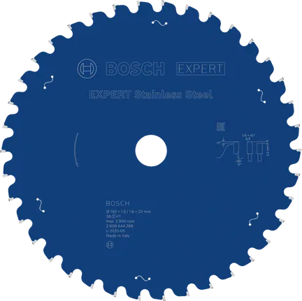Lâmina de serra circular Bosch EXPERT em aço inoxidável, 192 mm.