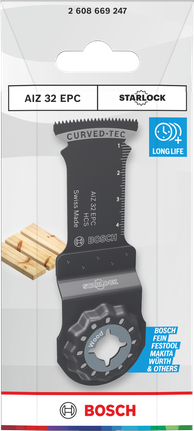Disco de corte para madeira Bosch AIZ 32 EPC Starlock, 32x50 mm.