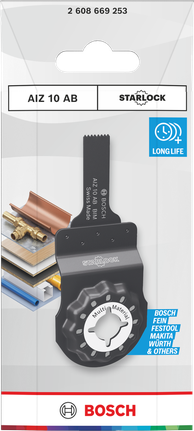 Lâmina de corte multimaterial Bosch Starlock AIZ 10 AB.