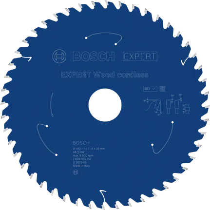 Lâmina de serra circular sem fio Bosch EXPERT Wood, 190 mm T48.