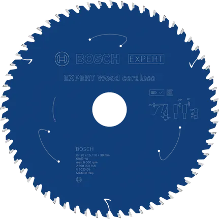 Lâmina de serra circular sem fio Bosch EXPERT Wood, 190 mm.