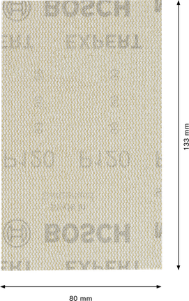 Rede de lixa Bosch EXPERT M480, folha G120 de 80x133 mm.