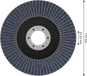 Disco de lixa Bosch X451 de 115 mm com grão G80.