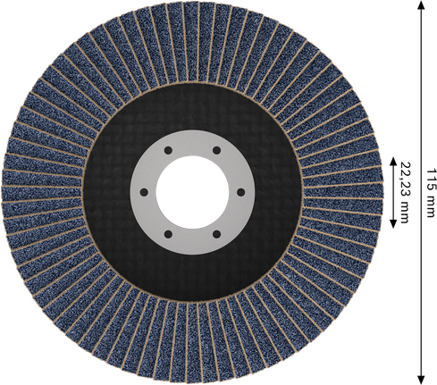 Disco de lixa Bosch X451 de 115 mm G120 para desbaste de metais.