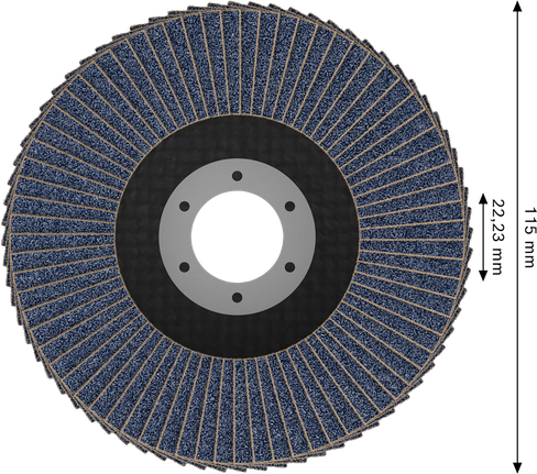 Disco de lixa Bosch X451 de 115 mm G120 com furo de 22,23 mm.