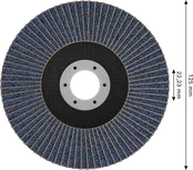 Disco de lixa Bosch X451 de 125 mm G80 T29 para lixagem de metal.