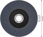 Disco de lixa Bosch X451 de 150 mm G80 para desbaste de metais.