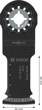Lâmina de corte para madeira Bosch AIZ 32 EPC Starlock 32x50 mm.
