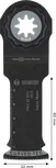 Lâmina de corte para madeira Bosch PAIZ 32 EPC Starlock 32x60mm.