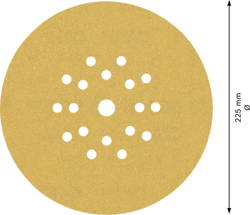 Disco de lixa Bosch EXPERT C470 de 225 mm com vários furos.
