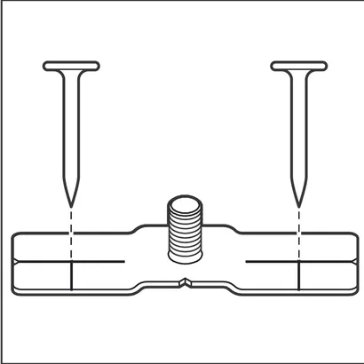 Object #200587404: MetalHangerExternalThread2xNagelsetzen