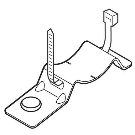 Suporte de montagem para abraçadeira de cabos.