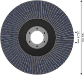 Disco de lixa Bosch X451 de 125 mm G120 para desbaste.