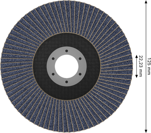 Disco de lixa Bosch X451 de 125 mm G120 para desbaste.