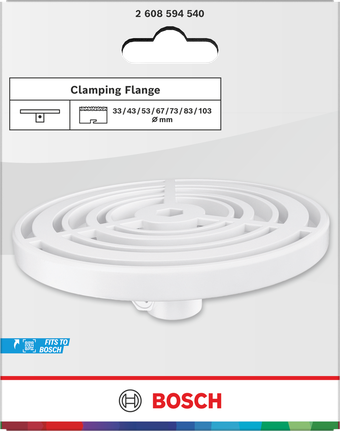 Flange de fixação Bosch para serras de copo de 33 a 103 mm para tijolos e azulejos.