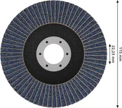 Disco de lixa Bosch X451 de 115 mm G80 para rebarbadoras angulares.