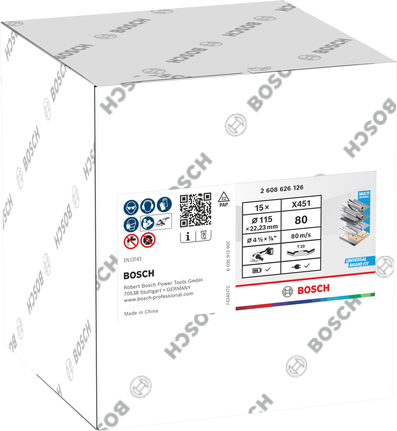Disco de lixa Bosch X451 115 mm G80 T29 caixa com 15 unid.