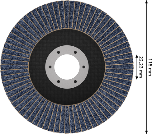 Disco de lixa Bosch X451 de 115 mm G120 com furo de 22,23 mm.