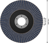 Disco de lixa Bosch X451 de 115 mm G80 para rebarbadoras angulares.
