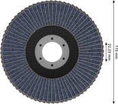 Disco de lixa Bosch X451 de 115 mm G120 para rebarbadoras angulares.