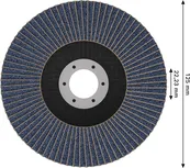 Disco de lixa Bosch X451 de 125 mm G120 para desbaste de metais.