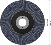 Disco de lixa Bosch X451 de 125 mm G80 para desbaste.