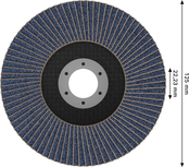 Disco de lixa Bosch X451 de 125 mm G120 para rebarbadoras angulares.