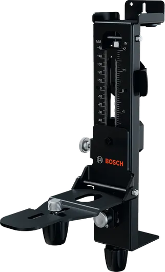 Suporte de parede Bosch WM5 para um posicionamento preciso das ferramentas.