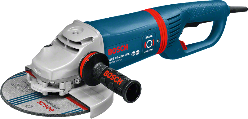 Rebarbadora Bosch GWS 24-230 JVX com disco de 230 mm.