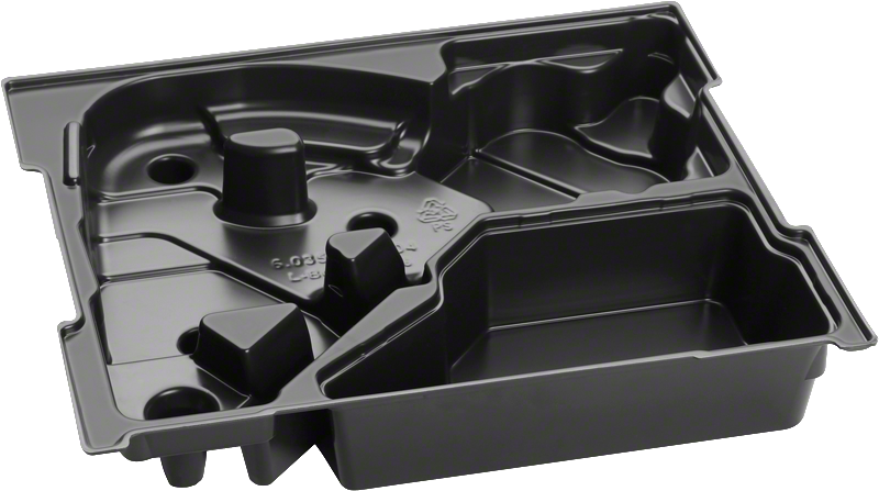 Bandeja embutida Bosch para organizar os acessórios das ferramentas.