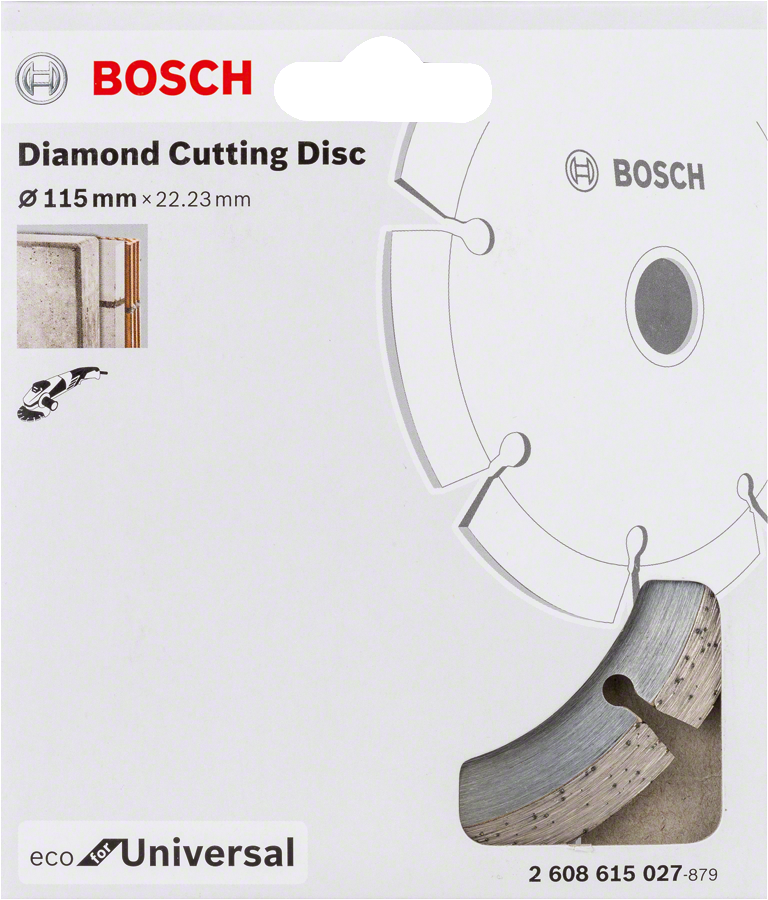 Disco de corte de diamante Bosch 115mm universal.