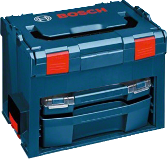 Caja de herramientas azul Bosch.
