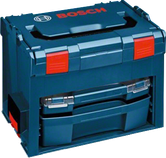Caja de herramientas azul Bosch.