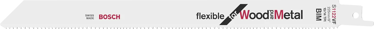 Hoja de sierra alternativa Bosch para madera y metal.