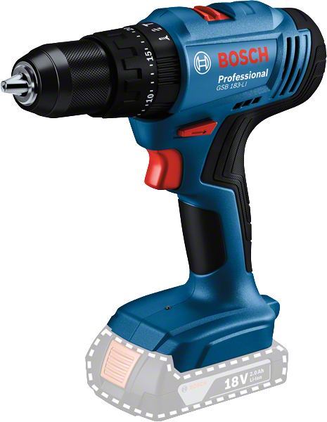 Taladro atornillador inalámbrico Bosch GSB 183-LI, 18V.