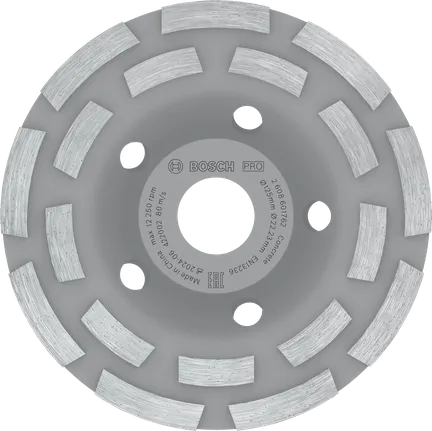 Cabezal de pulido de hormigón Bosch PRO, 125 mm de diámetro.
