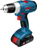 Taladro atornillador inalámbrico Bosch GSR 18 V-LI con batería de 18 V.