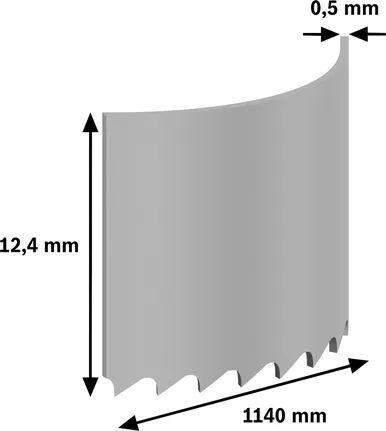 Hoja de sierra de cinta Bosch PRO CB4414, longitud 1140 mm.