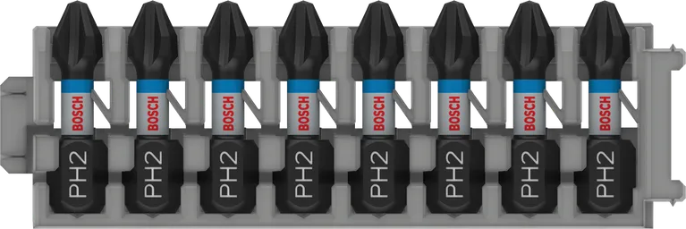 Juego de 8 puntas de impacto Bosch PRO Phillips PH2 25 mm.