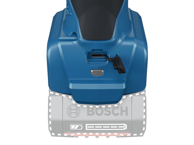 Herramienta de crimpado hidráulica inalámbrica Bosch GPH 18V-60 con puerto USB-C.