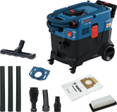 Aspirador de polvo Bosch GAS 12-40 MA con accesorios.