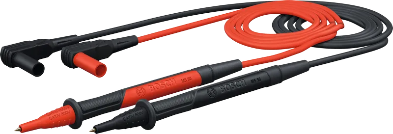 Cables de prueba Bosch MS 90 para medición eléctrica.