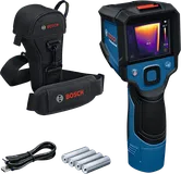 Cámara térmica Bosch GTC 12V-450 con estuche y baterías.