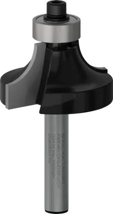Broca para enrutador Bosch PRO, redondeada, vástago R de 3/8" y 1/4".